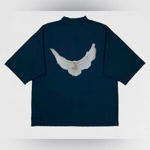 Yzy Gap Dark Blue 3/4 Sleeve Dove Tee Size Medium New w/o Tags Oversized Yeezy